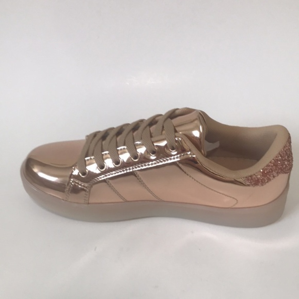 Brand New Rose gold sparkly/metallic sneakers Sz 6, 6.5, 7.5